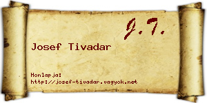 Josef Tivadar névjegykártya