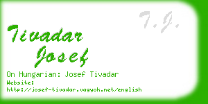 tivadar josef business card